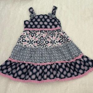 Blueberi Boulevard Kids Patchwork Bow Dress